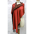 Silk Two-tone Chocolate/ Rose Reversible Scarf (India)