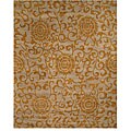 Hand-tufted Casablanca Gold Wool Rug (8'9 x 11'9)