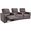 Sinatra Three-seat Motorized Leather Home Theater Recliner
