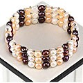 Silver Pearl Handmade Three-strand Bracelet (China)