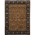 Hand-tufted Lashon-09 Amber/ Gold Wool Rug (8' x 11')
