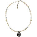 Charming Life Pearl/ Rock Crystal Mermaid Necklace (4-8.5 mm)
