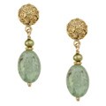 Charming Life Silver Spring Green Kyanite/ Pearl Earrings (4 mm)