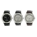 Geneva Men's Platinum Synthetic Leather Watch