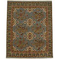 Hand-knotted Sangli Blue Wool Rug (10' x 14')