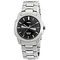 Timex Men's Classic Black Dial Stainless Steel Watch