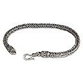 Silver 'Herringbone' Bracelet (Indonesia)