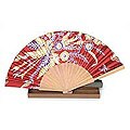 Silk 'Royal Blossom' Batik Fan (Indonesia)