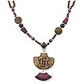 Silver Garnet and Pearl 'Purple Sky' Necklace (Indonesia)