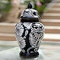 'Life's Mysteries' Ceramic Urn (Mexico)