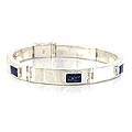 Silver Lapis Lazuli 'Exuberance' Wristband Bracelet (Peru)