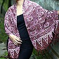 Batik 'Purple Mums' Shawl (Indonesia)
