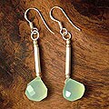 Silver Chalcedony 'Spring Showers' Drop Earrings (India)