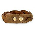 Leather 'Honey Braid' Men's Wristband Bracelet (Mexico)