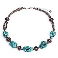 Silverplated Copper 'Song of the Sky' Turquoise Choker (Thailand)