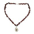 Sterling Silver 'Secret Love' Garnet Locket Necklace (India)