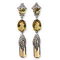Silver 'Galactic Ladies' Lemon Quartz Earrings (Brazil)