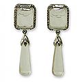 Quartz and Cubic Zirconia 'Singularity' Dangle Earrings (Brazil)