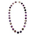 18k Yellow Gold 'Magic Planet' Purple Agate Necklace (Brazil)