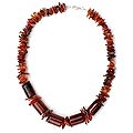 Agate 'Royal Poinciana' Beaded Necklace (Brazil)
