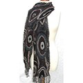 Merino Wool 'Driftwood' Oval Pattern Shawl (India)