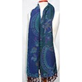 Merino Wool 'Midnight Garden' Embroidered Shawl (India)