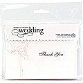 Rose Glitter 'Thank You' Cards and Envelopes (Pack of 12)