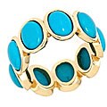 14k Yellow Gold Turquoise Ring