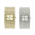 Geneva Platinum Women's Cubic Zirconia Cuff Watch