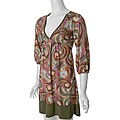 Candi Rain Junior's 3/4-sleeve V-neck Tunic Dress