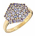 14k Yellow Gold Tanzanite Hexagon Ring