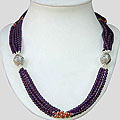 Handmade Royal Purple Jasper and Silver Necklace (Thailand)