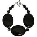 Handmade Black Line Agate Bracelet (Thailand)