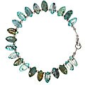 Handmade Kyanite and Silver Bead Bracelet (Thailand)