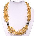 Silver Citrine Teardrop Necklace (Thailand)