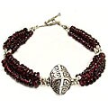 Handmade Garnet Silver Beads Bracelet (Thailand)