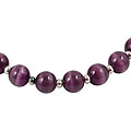 Handmade Silver Bead Purple Tiger's Eye Necklace (Thailand)