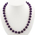 Handmade Purple Amethyst and Silver Bead Necklace (Thailand)