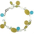 Silver Jade Agate Crystal Bracelet (Thailand)