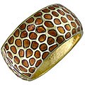 Goldtone Leopard-print Bangle Bracelet
