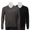 Toscano Men's Merino Wool V-neck Sweater
