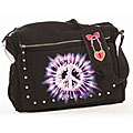 Rock N Moms Hand-painted Pink Peace Diaper Bag