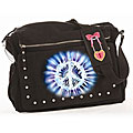Rock N Moms Hand-painted Blue Peace Diaper Bag