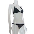 RYGY Women's Brown Stripes String Bikini
