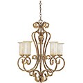 Windsor Manor Sandstone Finish 5-light Chandelier