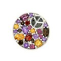 Meredith Leigh Sterling Silver Multi-gemstone Peace Ring