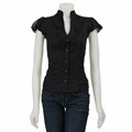 Necessary Objects Women's Chiffon Ruffle Blouse
