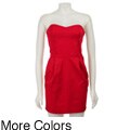 Necessary Objects Junior's Sateen Corset Dress