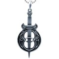 Pewter Celtic Sword of Protection Necklace