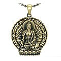 Goldtone Pewter Medicine Buddha Necklace